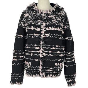 Chanel Coco Mark Button Knit Jacket Duffle Hoodie Outerwear Other Jackets